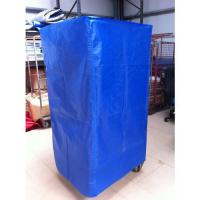 China 210D Blue Coated Polyester Cover Customized Size For Roll Cage Trolley factory