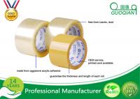 China Clear Transparent High Tack Adhesive BOPP Packing Tape 48mm X 50m factory