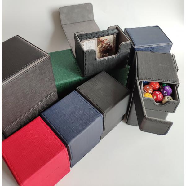 Quality MTG Yugioh Leather deck card box Card Cardboard High End PU Leather for sale