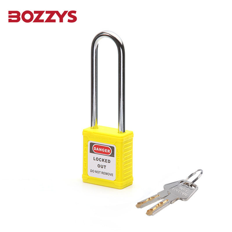 China Industrial 76mm Steel Shackle Safety Lockout Padlocks for Industrial lockout-tagout factory