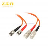 Quality Duplex ST to SC Multimode Fiber Optic Patch Cord for Telecommunication Networks for sale
