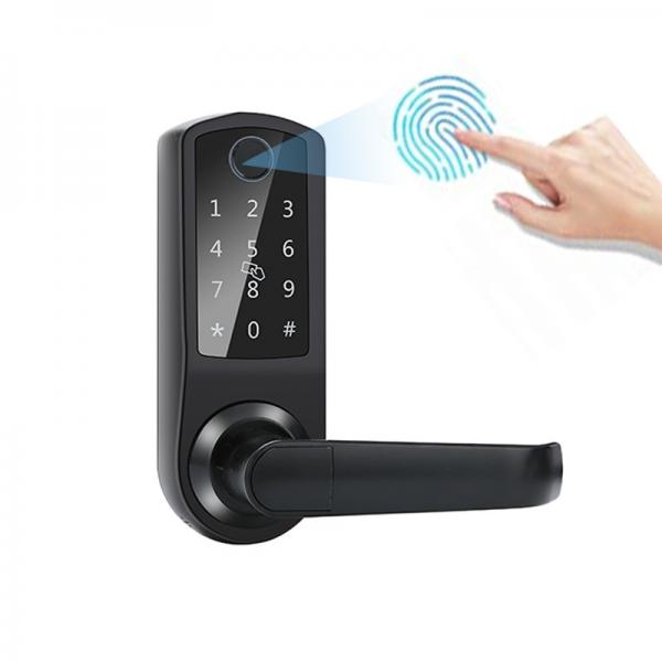 Quality FCC Smart Keypad Door Lock Wifi 180mm Safe Digital Fingerprint for sale