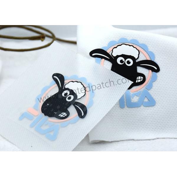 Quality Embossed 2D Sheep Heat Transfer Clothing Labels SGS Approval for sale
