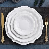 Quality 6.5" Glazed Ceramic White Dinner Plates For Hotel Catering Wedding for sale