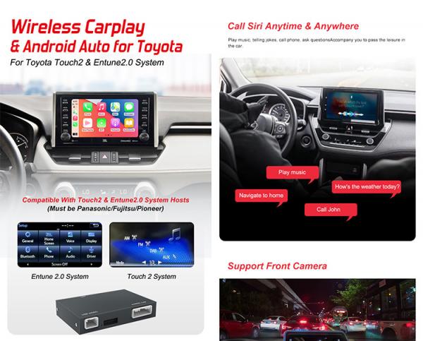 Car Video Interface For Toyota Universal Carplay Box Plug And Play Support Original Rear View Camera