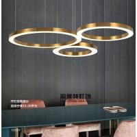 China Commercial LED Pendant Lights Stainless Steel Brass Suspended LED Ring Pendant light factory