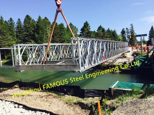 Quality Army Portable Steel Bailey Bridge Painted Or Hot Dip Surface Treat Earthquake Heavy Snow Bearing for sale