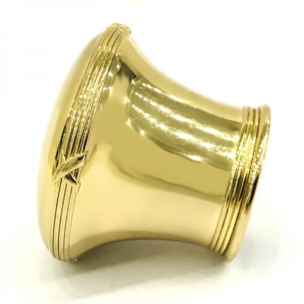 Quality Custom Light gold color Zamak Aluminum Perfume Bottle Caps for sale
