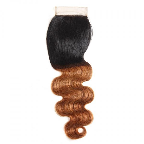 Quality Luxury Style Body Wave Lace Closure , Hand Tied 4x4 Lace Front Wig 16 Inches for sale