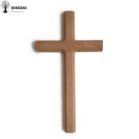 China Hand Made Unfinished Design Solid Wood Cross Wall Decor With Stitch Hoop factory