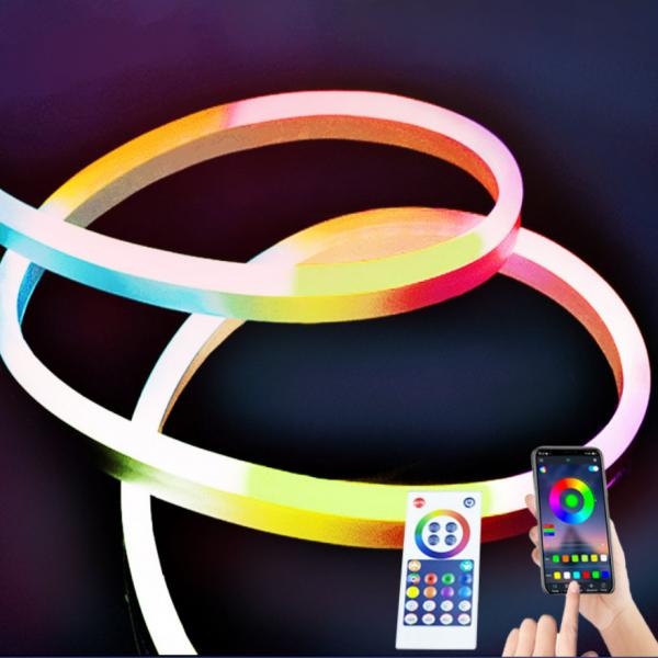 Quality Monster 5m Smart Silicone Neon Strip Light Indoor Outdoor Home Bar Decor 12V for sale