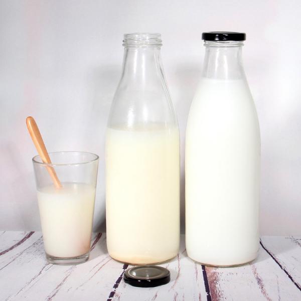 Quality 200ml Recycled Glass Milk Bottle Beverage Packaging OEM for sale
