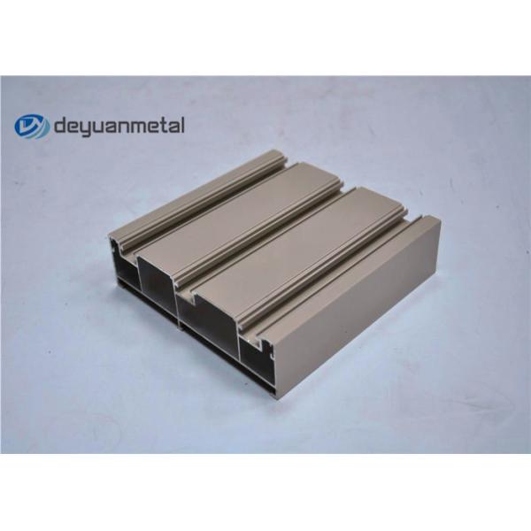 Quality Standard Tan Powder Coating Aluminum Extrusion Shapes With Alloy 6063-T5 for sale
