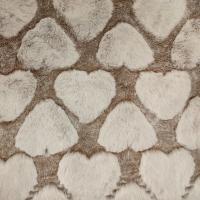 Quality Polyester Faux Fur Fabric 370 Gsm With Love Pattern Sheared For Pillow Blanket for sale