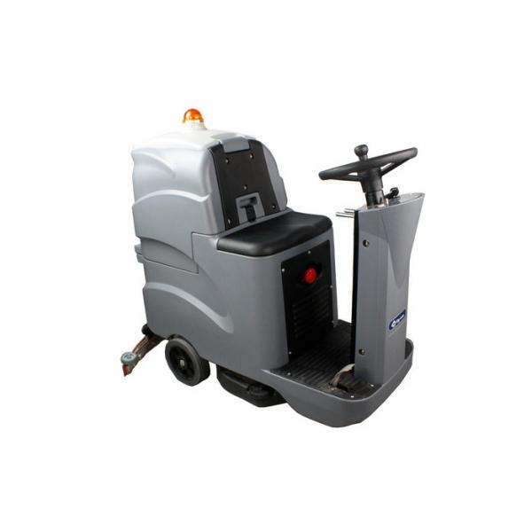 Quality Two Batteries Hard Floor Scrubber Machine / Electric Floor Brush Scrubber for sale