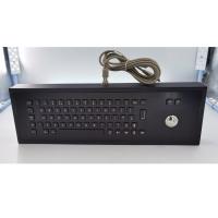 China Black Color Desktop IP65 Industrial Metal Keyboard With Trackball 65 Keys factory
