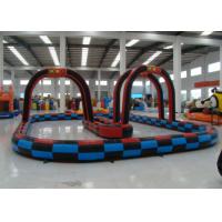 China Outdoor Games Inflatable Race Track , Inflatable Air Tumble Track / Go Kart Track factory