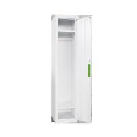 China Employee used single door steel locker H1850XW390XD500mm White/greyblue color available factory