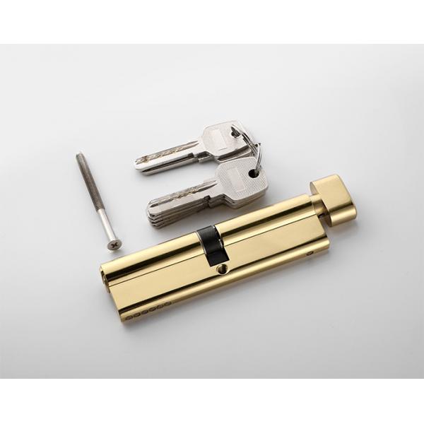 Quality Golden Brass Door Lock Cylinder 110mm High Security With Thumbturn for sale