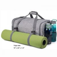 China Custom Foldable Sports Gym Bag With Shoes Compartment & Wet Bag Yoga Bag factory
