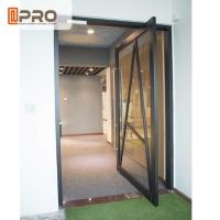 China Space Saving Glass Pivot Front Door With Powder Coated Surface Treatment door pivot hinges glass door pivot front door d for sale