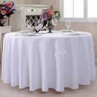 China 60 Inch Polyester Round Table Cloth Cover For Dining Table factory