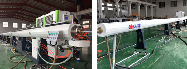 High Speed PE Drip Irrigation Pipe Production Line 45m/min with servo punching