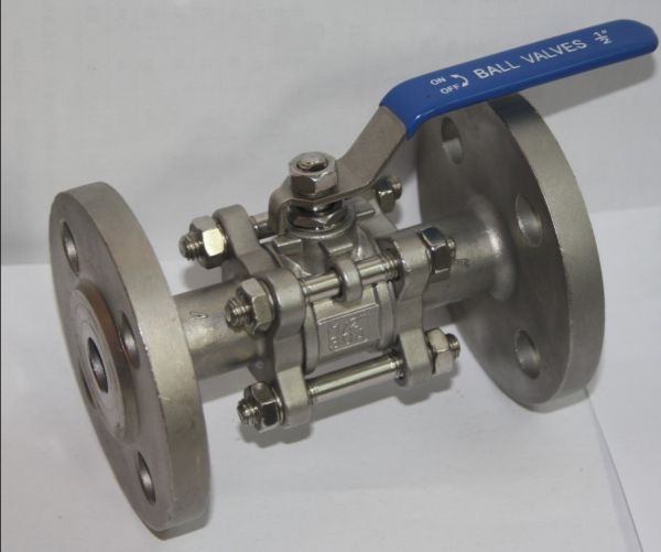 full bore 1/2" ss304 3pc flange type ball v