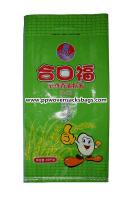 China Custom High Gloss Bopp Laminated PP Woven Bags Rice Sacks in Green factory
