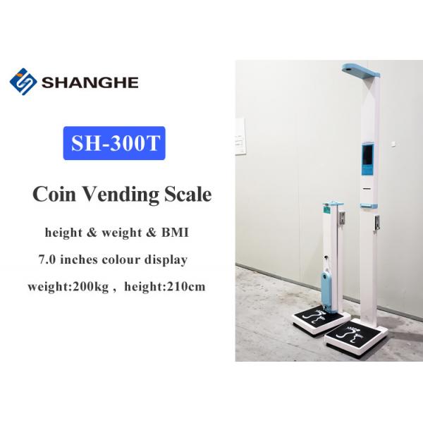 Quality Portable Coin Operated Weight And Height Machine , Folding Accurate Body Weight Scale for sale