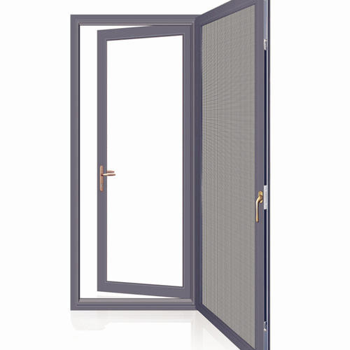 China Screen Integrated Aluminum Swing Doors Casement Double Glass Curved Inner Sash factory