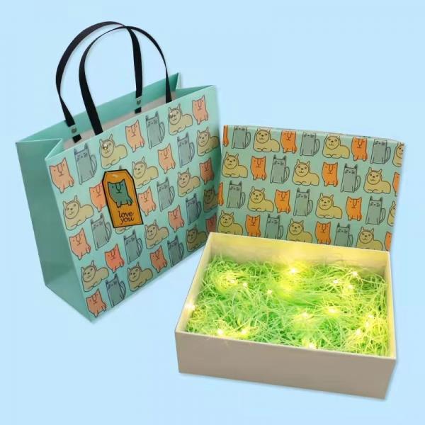 Quality Customized Handmade Recycled Paper Gift Box 30gsm-160gsm Flat Paper Rope Bag for sale
