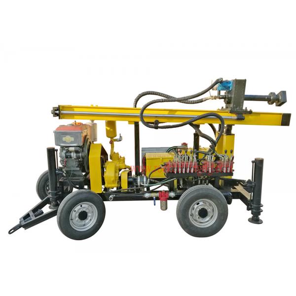 Quality 4 Wheels Dth Drilling Equipment Rock Drilling Machine For 110m Water Well for sale
