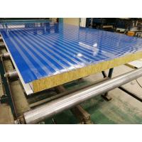China Blue Fireproof Foam Insulated Rockwool Wall Panels for sale