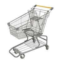 Quality 60L Q195 Steel Steel Shopping Cart American Style Retail Shopping Trolley for sale