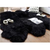 Quality Australian Sheepskin Rug Sheepskin Collection Genuine Sheepskin Pelt Black for sale