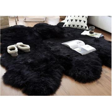 Quality Australian Sheepskin Rug Sheepskin Collection Genuine Sheepskin Pelt Black for sale