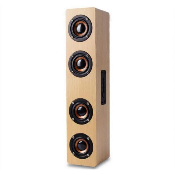 Quality 4000mah Wooden Bluetooth Wireless HIFI Speaker Portable Music SoundBar AUX for sale