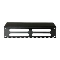 China 2U Network Cabinet Accessories Horizontal Plastic Cable Manager - Finger Duct With Cover - Server Rack Cable Management factory