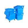 China 23.6' x 15.7' Storage Moving Stackable Plastic Tote Box With Hinged Lids factory