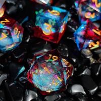 China Flow Sand Multi Color Resin Dice Set DND Cruzu'S Call RPG#COC for sale