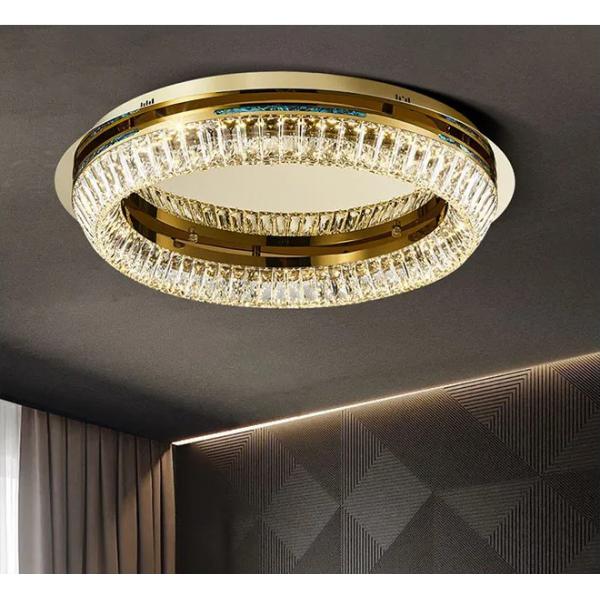 Quality 45W 75W 135W Circular Crystal Ceiling Light Crystal Round Lamp for sale