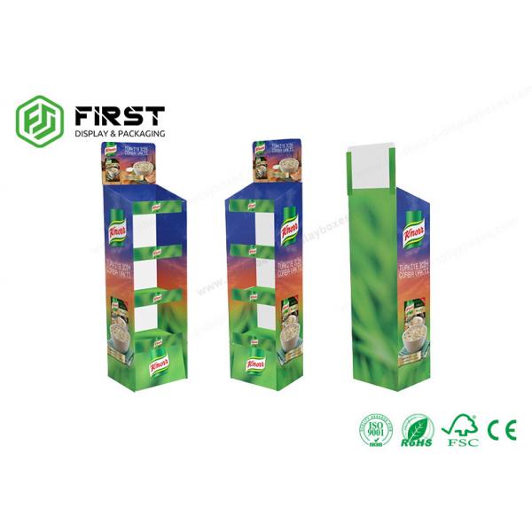 Quality POP Printing Cardboard Floor Displays 3 Shelves Customized Logo For Retail for sale