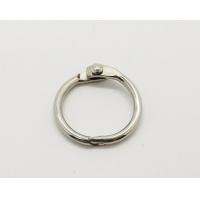 China Metal silver nickel finish  25mm(1)loose leaf ring book binding ring hinged snap hook ring factory