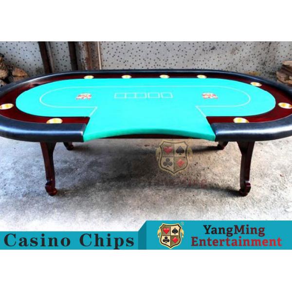 Quality 10 Seats Casino Poker Table With environmentally friendly PU leather armrest for sale