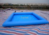 China Safe 5*5m Blue Kids Inflatable Paddling Pool , 0.9mm PVC Tarpaulin factory