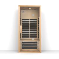 Quality 1350W Red Cedar Sauna Room Indoor Far Infrared Sauna For Single Person for sale