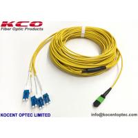 China 40G Data Center MTP Trunk Patch Cable MPO - LC Duplex Uniboot 8 12 24 Core PVC LSZH Cover for sale
