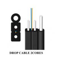 Quality Ftth Optical Fiber 2 Core Outdoor FTTH Drop Cable G657A2 Fiber Optic Drop Cable for sale