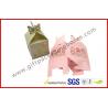 China 250G Coated Paper Gift Packaging Boxes , Fashion Pink Paper Rigid Gift Boxes With Ribbon factory